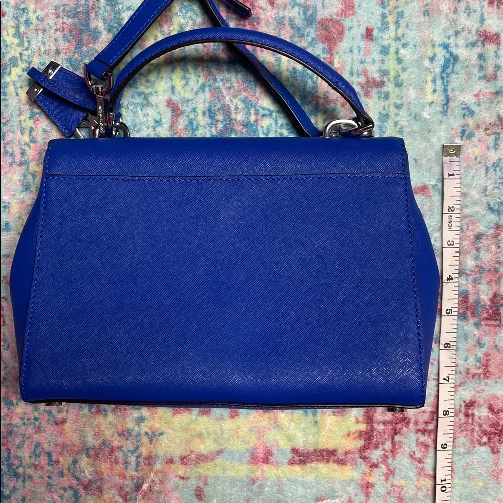 LIKE NEW! Michael Kors Royal Blue Crossbody Bag - Picture 5 of 8